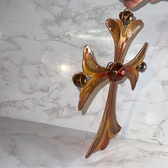 Resplendent Beautiful Large 11” x9” Cross Sun Catcher - Picture 4 of 7